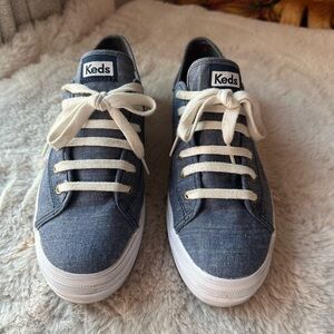 Keds Classic Blue Sneakers with White Accents